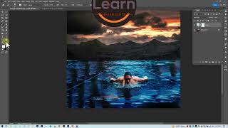 Photoshop Tutorial | Swimmer on Road Manipulation | Swim on the Road photo Editing screenshot 5