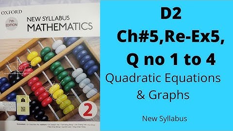 Oxford Mathematics 2, D2, Chapter no 5, Review Exercise 5, Q no 1 to 4, New Syllabus, 7th Edition.
