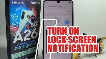 How To Turn On Lock Screen Notification On Samsung Galaxy A26 5G