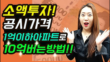 1000만원 소액투자! 공시가격 1억이하아파트로 10억버는 방법![부동산경매][부동산재테크]