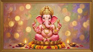 Lord Ganesha 4K TV Screensaver | Festive Golden Bokeh & Glowing Diyas | Peaceful Temple Drone screenshot 3