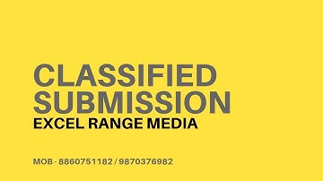 Classifieds Submission Tutorial - Offsite SEO - Excel Range Media