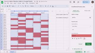 How to make a table of random numbers in Google Sheets for Simulating Events