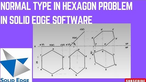 Hexagonal lamina with Normal type in Solid edge software