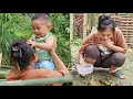 Hoang mui coi built a pumpkin garden trellis with his son coi worried that she was pregnant