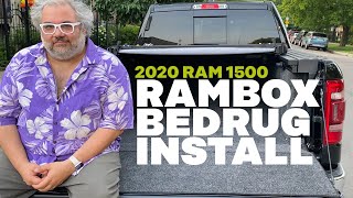 Installing a full BedRug on a 2020 Ram 1500 with Rambox Storage.