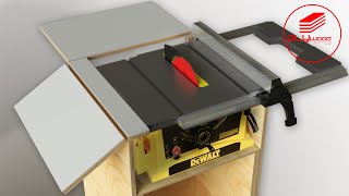 DIY Table saw - Dewalt with folding extension table  and outfeed table
