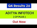Aditya Infotech Q4 Results 2026 | Aditya Infotech Share Latest News | Aditya Infotech Results Today