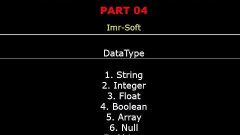 PHP Fundamentals Bangla Tutorial Part-04 | DataType | imr soft