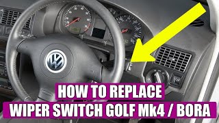 How to remove turn signal lever / wiper switch VW Golf Mk4, Bora, Jetta, Passat, Polo, Octavia