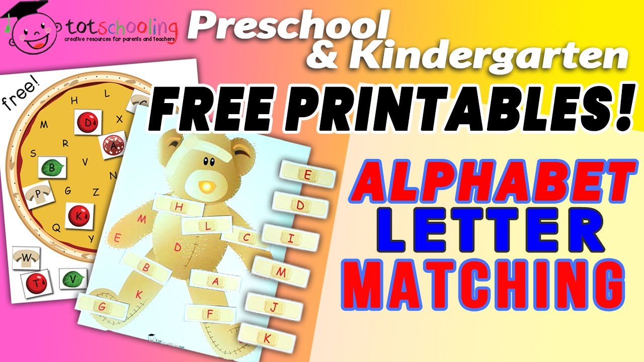 Alphabet Letter Matching Activities Free Printables By Totschooling Youtube