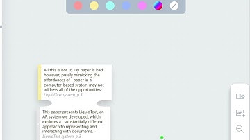 LiquidText workspace   comment on other notes