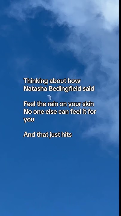 Feel The Rain On Your Skin Tiktok Remix Feel the rain on your skin. No one else can feel it for you #deepthink