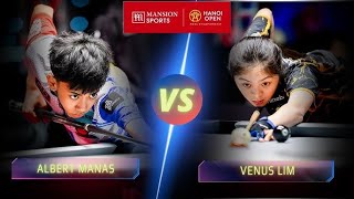 AJ MANAS VS VENUS LIM   2024 HANOI OPEN #billiards #nineball #9ballpool #highlights
