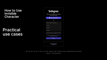 Invisible Character How to Use