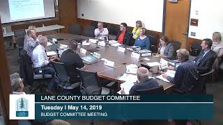 Lane County Budget Committee Meeting: May 14, 2019