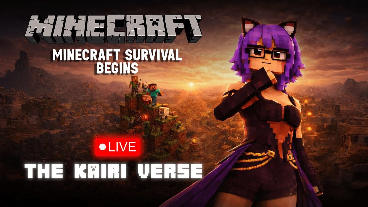 Minecraft Survival LIVE 🌱 | Building My First Home 🏠 | PUBG PC Later 🔫