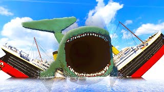 BLOOP Monster Sinks the Titanic - Teardown Mods Gameplay