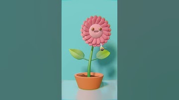 Cute Flower And the Bee | Shorts | Blender