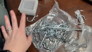 INCLY 70PCS Metal Peg Board Kit with 1/4" Pegboard Accessories, 4 Pack White Pegboard Panels, Bins