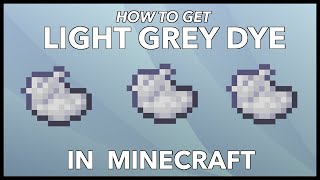 Light Dye: How To Get Light Grey Dye In Minecraft? - YouTube