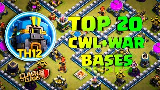 Th12 CWL War base with link || Th12 cwl+war base | Th12 new war base link 2023 | WAR BASE 2023