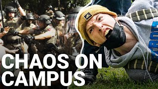 Troopers clash with pro-Palestinian protesters as they storm University of Texas campus