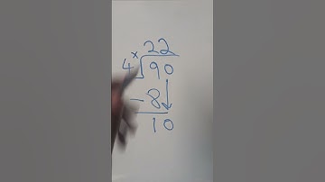 90 divide by 4 using the long division method