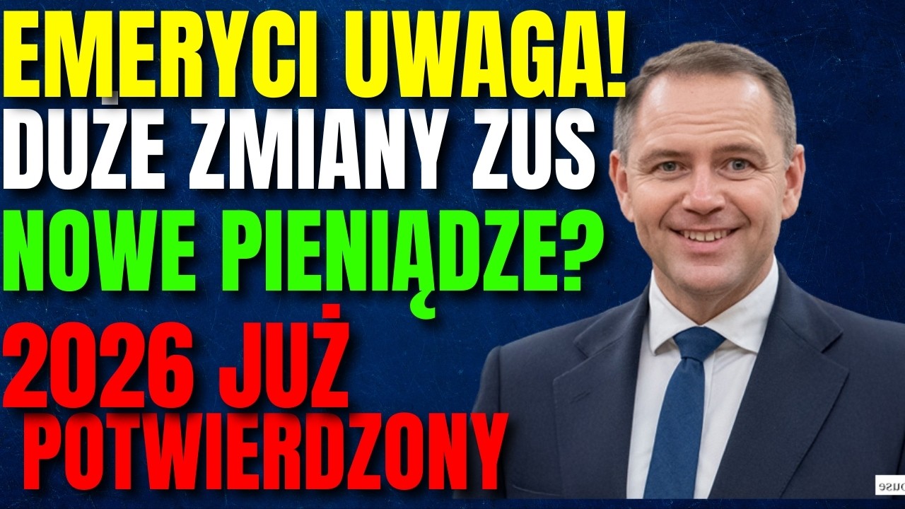 🔵 2026: Wielka Reforma ZUS! Nowe Emerytury, Waloryzacja i Dodatki dla Seniorów