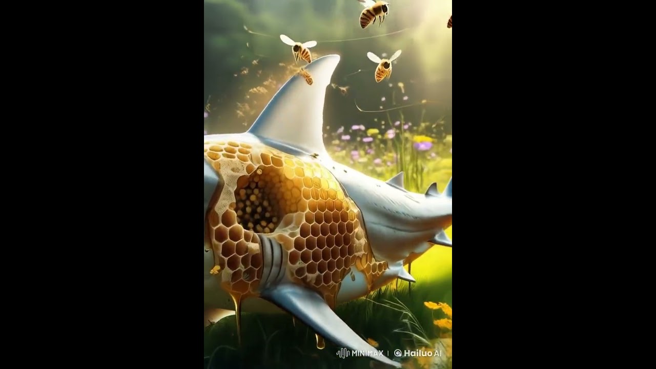 shark with bee hive 
