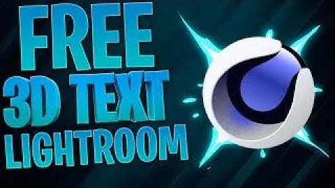 *FREE C4D 3D TEXT LIGHTROOM*