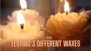 Testing 3 x Different Candle Waxes for Pillar Candles in Silicone Moulds