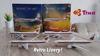 UNBOXING Diecast Thai Airways Boeing 747-400 & 747-300 by Phoenix 1:400