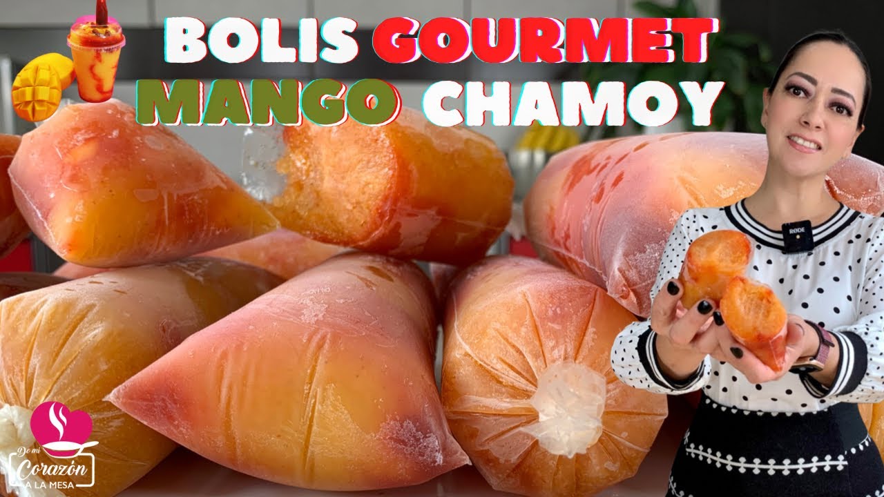 🧊Cómo hacer BOLIS Gourmet de Mango Chamoy | Hielitos de Mango Chamoy
