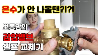 보일러 온수가 안 나올 때 해결방법! 감압밸브 셀프 교체_누구나 할 수 있어요~!