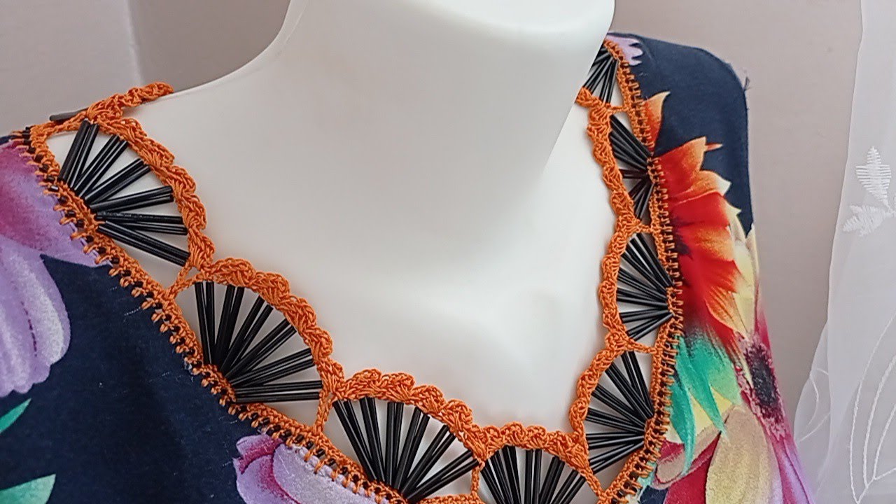 صدر المروحة بالقصب الطويل والكروشي روعة لقنادر الدار/قنادر صيف 2025 بالخطوات سهل للمبتدئين