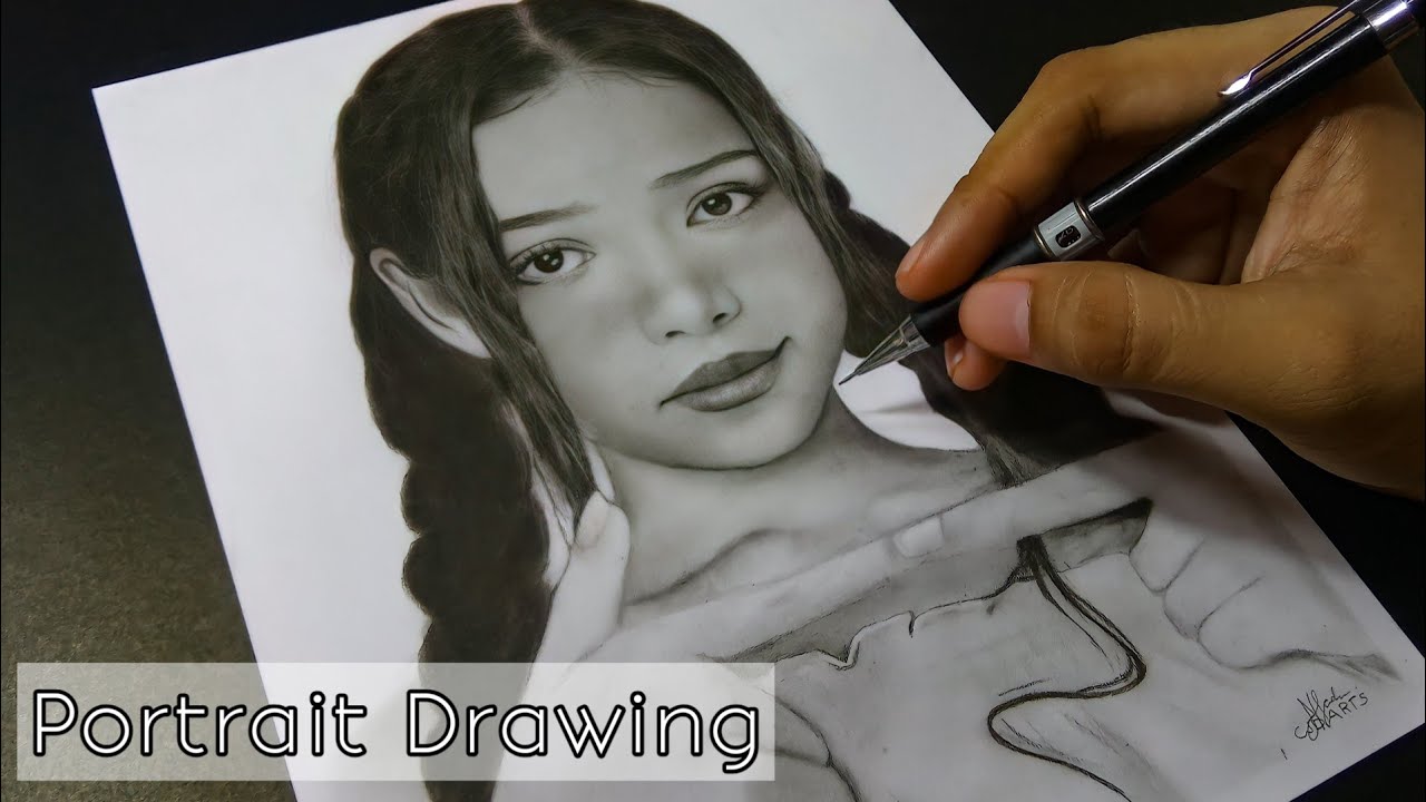 Bella Poarch REALISTIC Drawing |REALTIME |#portraitdrawing - YouTube