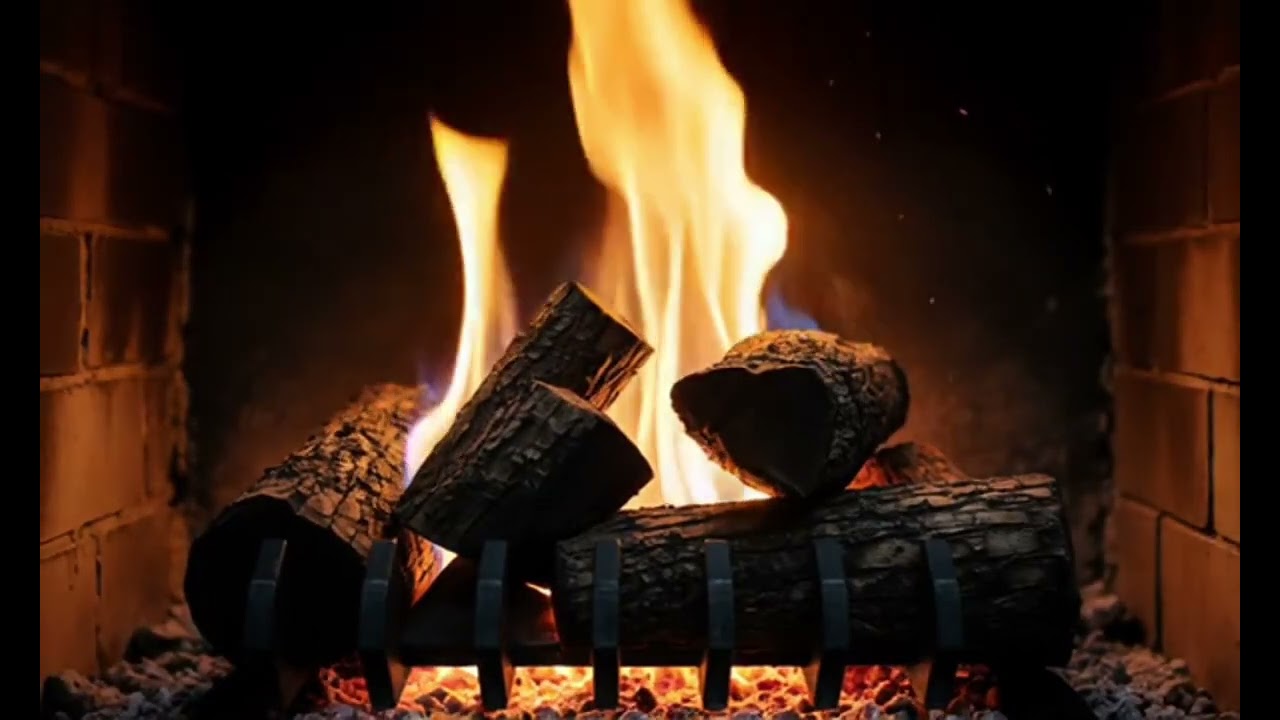 Crackling Fireplace Yule Log 🔥 Relaxing Cozy Christmas Fire