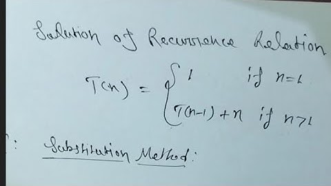 Solve  Recurrence Relation : T(n)=T(n-1)+n by Iteration Method in Hindi | DAA #cs #engineering 