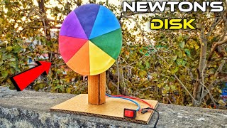 Newton disc Experiment - Newton Disk Kaise banaen - Home Experiment 7 colour to white - न्यूटन डिस्क
