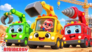 Wheels on the Rescue Bus | Learn Colors with Bus | Superhero Song | Bibiberry