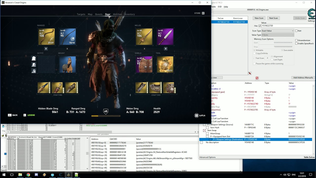 Assassin's Creed Origins GAME TRAINER v1.4.1 +20 Trainer