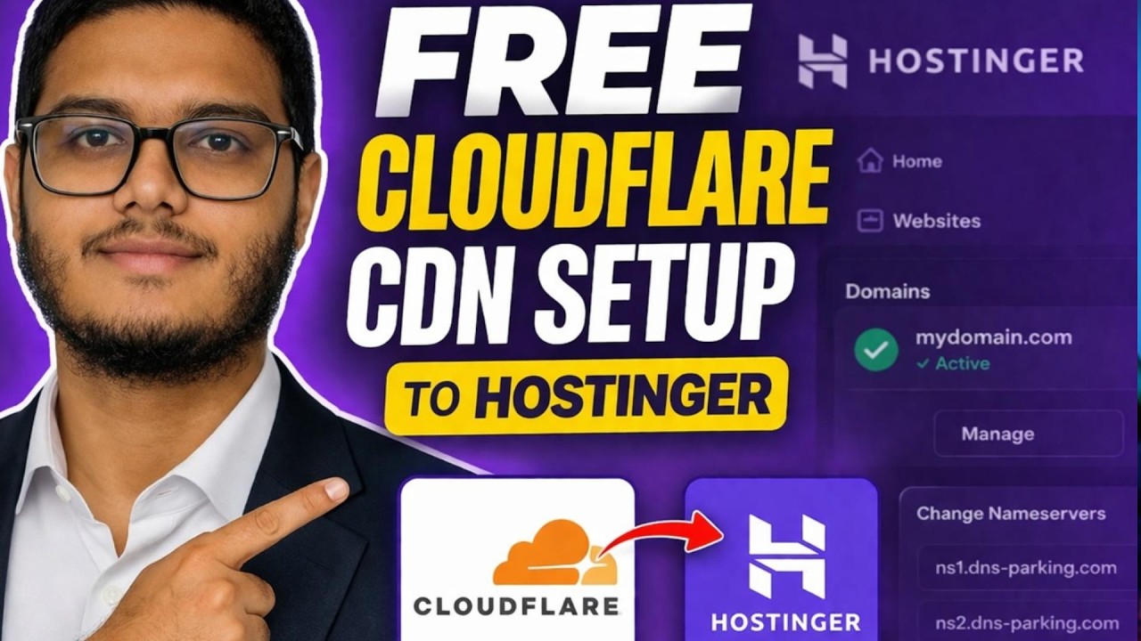 How To Connect Hostinger Domain To Cloudflare - Full Guide 2026 - YouTube