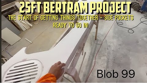 25ft BERTRAM PROJECT- BLOB 99 - side pockets cracking out of the molds 