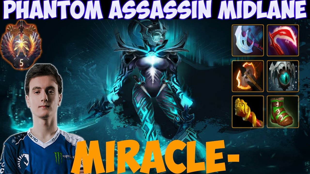 Miracle- - Phantom Assassin Midlane Gameplay | Top Rank Pro Gameplay - Dota 2