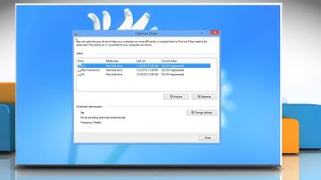 How to use the Disk Defragmenter to defrag the Hard Drive in Windows® 8