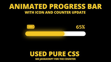 How To Create Animated Progress Bar Using Only HTML And CSS | No Javascript
