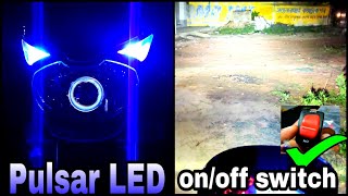 Bajaj Pulsar 150 Best LED CYT Light Install | headlight on/off switch install in BS6 model all bikes