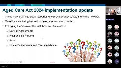 Multi-Purpose Service Program (MPSP) Webinar 13: Aged Care Reforms Impacts on the MPSP and providers