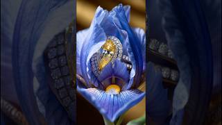 Желтый бриллиант, созданный ИИ #yellow #diamond #flowers #бриллианты